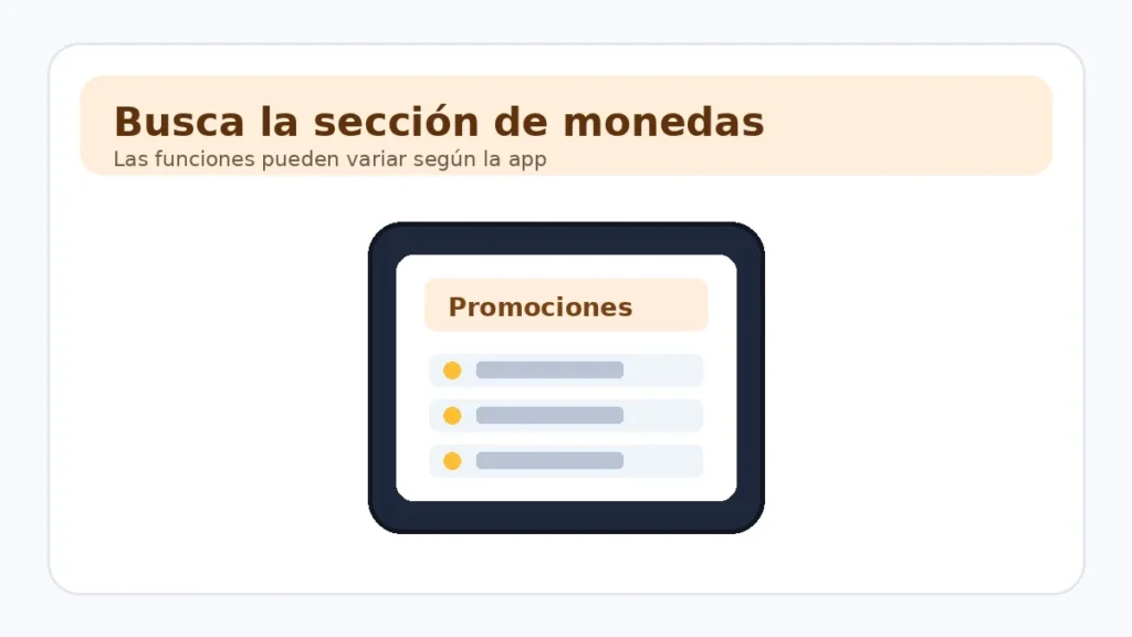 Pantalla de promociones disponibles en la aplicación.
